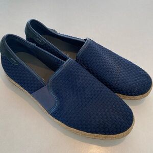 GEOX RESPIRA COPACABANA ESPADRILLE CASUAL LOAFER SLIP ON NAVY MENS SZ 11 EU 44